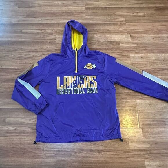 Los Angeles Lakers Windbreaker Pullover Quarter Zip Jacket | Size Small - Picture 1 of 13
